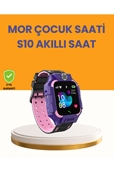 UCUZTEKNO S10 Mor Akıllı Çocuk Saati Konum Takip ve Güvenlik Özellikli