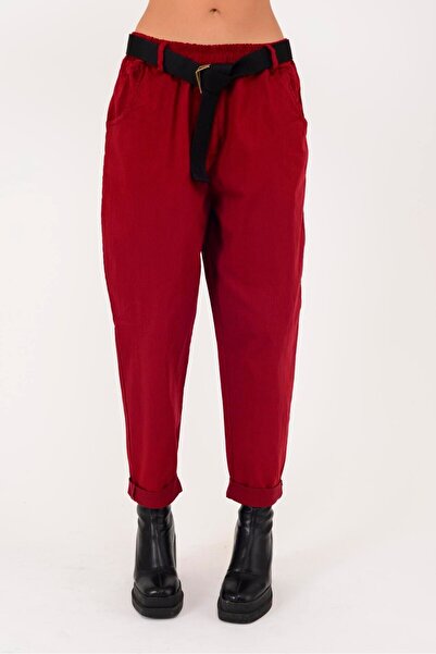 Park Moda 8600 Belt-Detail Jogger Gabardine Pants