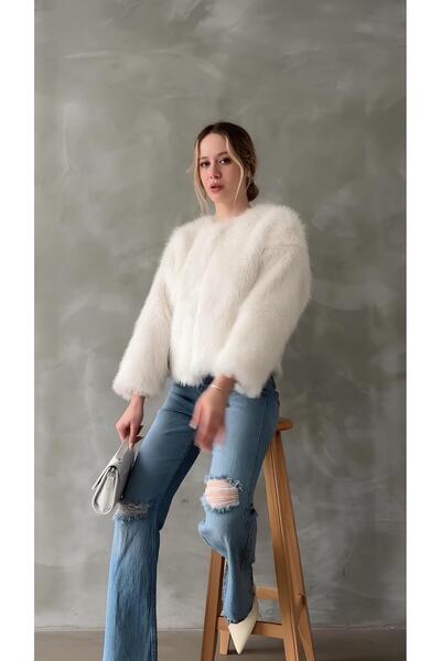 SUN STYLE Γούνινο μπουφάν/παλτό με γάντζο για γιακά και επένδυση