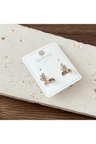 ATELİER GİZEM Xuping kararmaz kelebek çelik çocuk küpesi