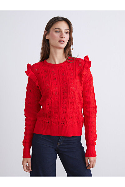 LC Waikiki Hilfa Yeni Sezon Bisiklet Yaka Ajurlu Kadın Triko Kazak