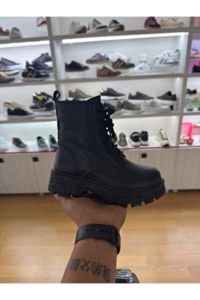 MOTTİ KİDS CLUB HAKİKİ DERİ KIZ ÇOCUK SİYAH BOT