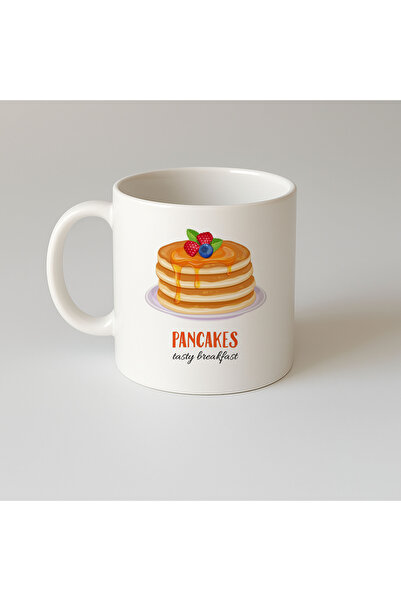 MODA كوب بورسلين هدية مطبوع عليه فطيرة