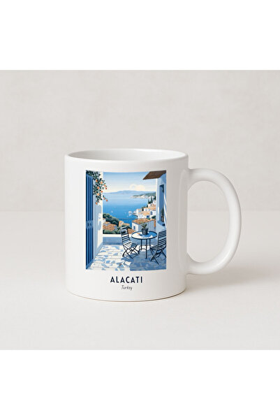 MODA كوب بورسلين هدية مطبوع عليه مدينة ألاشاتي إزمير