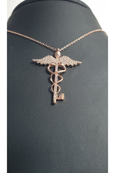 DİNÇER GÜMÜŞ 925 ROSE GÜMÜŞ TIP SİMGELİ KOLYE