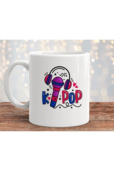 MODA كوب بورسلين مطبوع بتصميم مجموعة موسيقى BTS