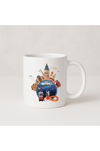 MODA كوب بورسلين هدية مطبوع عليه مدينة اسطنبول