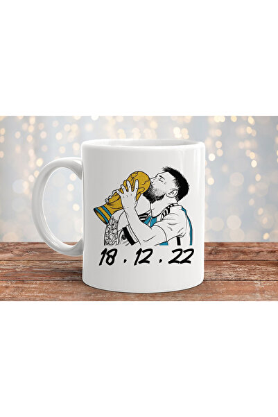 MODA كأس بورسلين هدية مطبوعة للاعب كرة القدم ليونيل ميسي