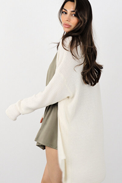 Suziş Textured Long Cardigan Cr8003