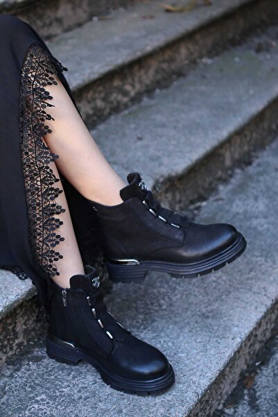 Venüs 3524 Γυναικείες μπότες με φερμουάρ, αντιολισθητικές, αντιολισθητικές, από θερμοκαουτσούκ, με χοντρό τακούνι