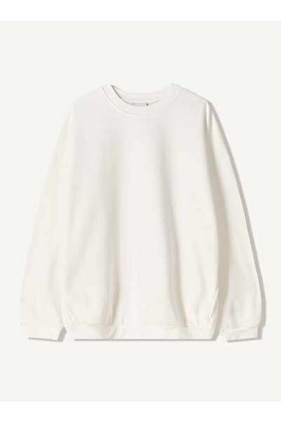 Disante سويت شيرت نسائي كبير الحجم مطبوع – ياقة دائرية، صوف ثلاثي الخيوط (إكرو)