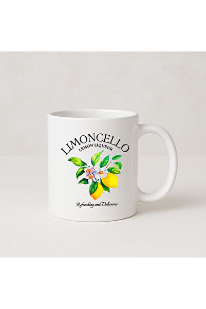 MODA كوب بورسلين هدية مطبوع عليه ليمون تشيلو