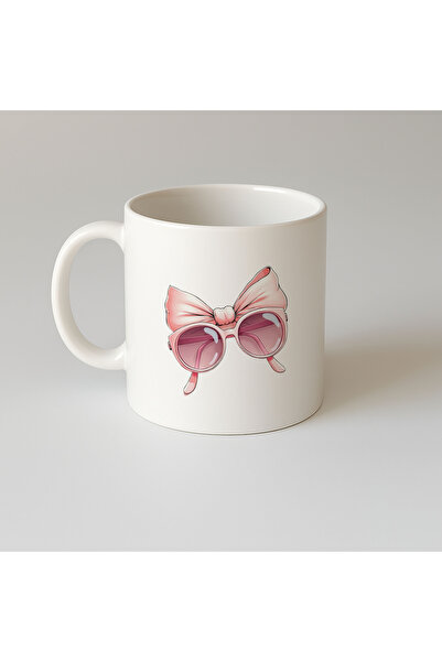 MODA كوب بورسلين هدية مطبوع عليه نظارات وردية من Pinterest