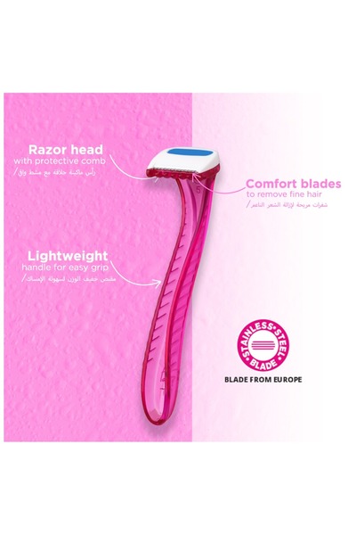 Floren Bikini Razor 2pk | Aloe Vera & Vitamin E | Gentle Hair Removal
