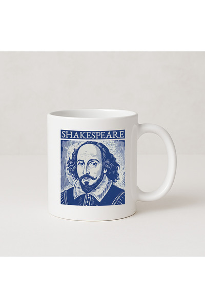 MODA كوب بورسلين هدية مطبوع عليه ويليام شكسبير