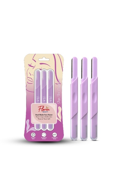 Floren Dual Facial Razor | German Blades for Easy Precision Shave & Smooth Skin