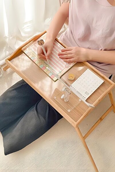 HSDemirci Foldable Bamboo Enjoyment Tray