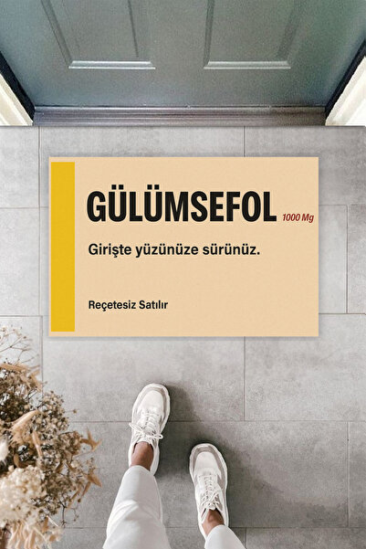 Dormot Modern Digital Printing Doormat - Fun Humor Smiling Face Door Front Mat 70X45Cm