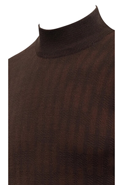 Çizgi Triko Ανδρικό πουλόβερ μισό πλεκτό με σχέδιο από ατσάλι, κλασικό σχέδιο