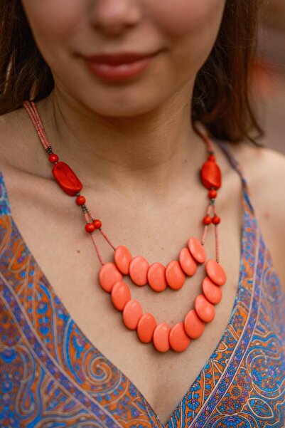 Miss Boheme Coral Flame Necklace