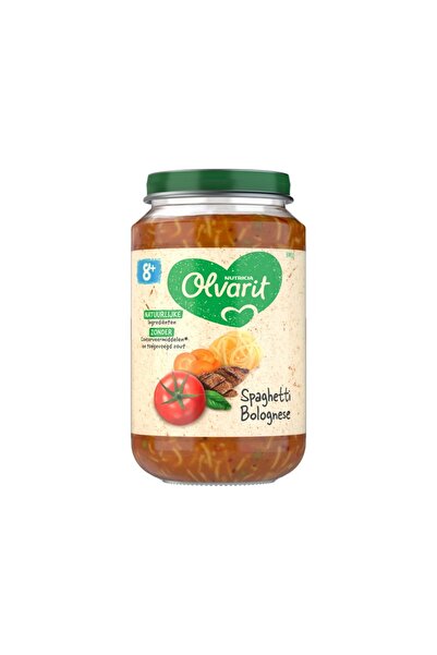 Olvarit βρεφική τροφή Σπαγγέτι Μπολονέζε με Βόειο Κρέας 8+ μήνες, 200g