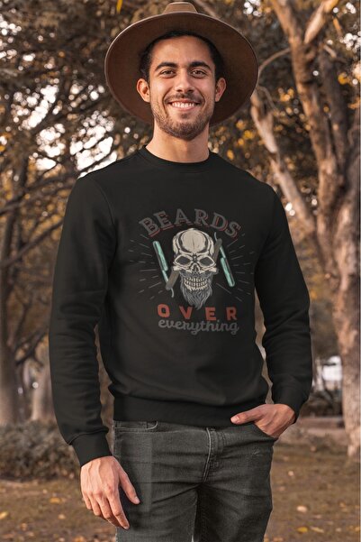 ArtYus Φούτερ με λαιμόκοψη ποδηλάτου BEARDS OVER Colorful με τύπωμα