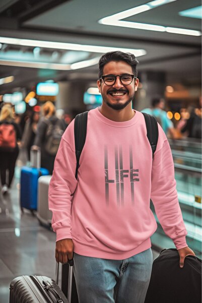 ArtYus Hanorac LIFE STRIPED Colorful Bass cu imprimeu s guler rotund