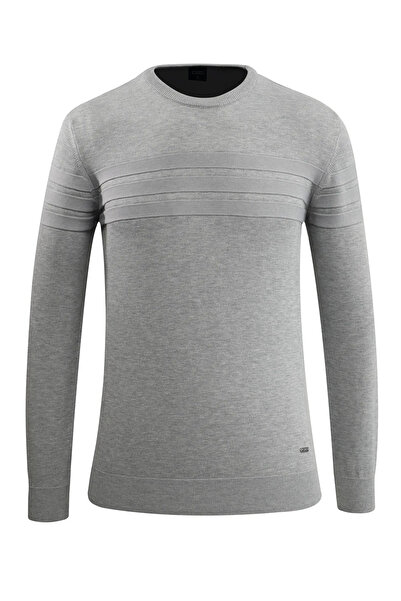 Çizgi Triko Ανδρικό πουλόβερ με λαιμόκοψη με ρίγες κλασικής εφαρμογής