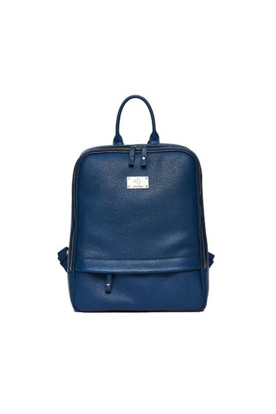 ANNA FELLINI Rucsac dama piele, ANNA FELLINI, 2, albastru, 28 x 15 x 35 cm