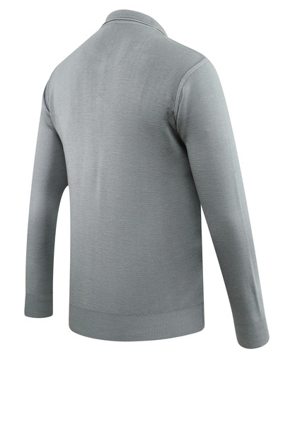 Çizgi Triko Men's Polo Neck Sweater Knitwear with Pockets Steel Knit Classic Fit