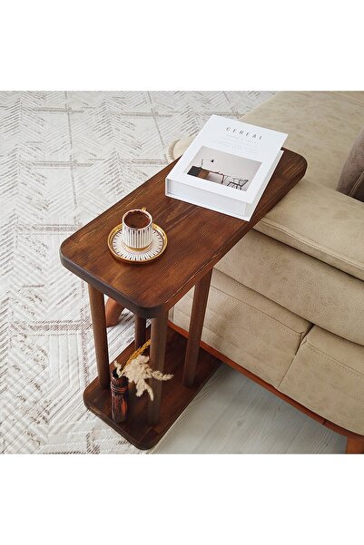 Vera Concept Home Minimal Çam Yan Sehpa 60 x 25 cm