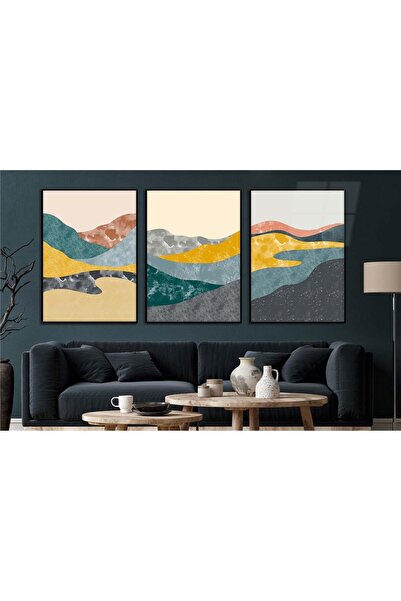 seninürünün Σετ 3 τεμαχίων με θέμα την τέχνη της εκτύπωσης σε πραγματικό γυαλ...