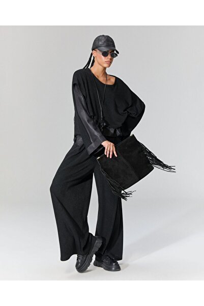 LAMANTE Triko Salaş Kesim Pantolon-M