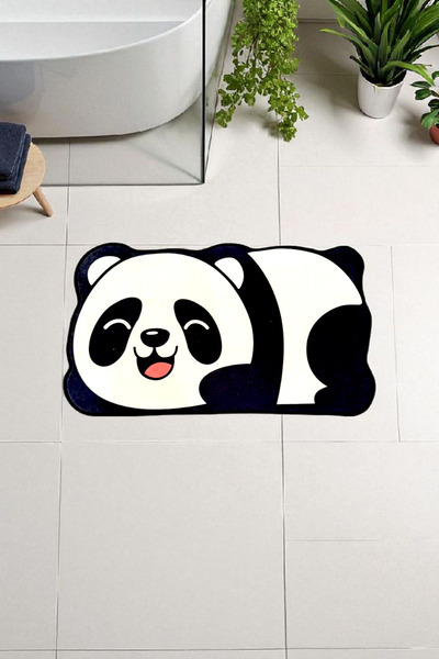 colezahome Cute Animal Pattern Water Absorbent Shower Front Bath Mat Toilet Seat One-Piece Animal Bath Rug