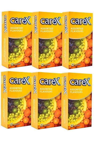 CAREX عبوة من 6 صناديق من الواقيات الذكرية بنكهات متنوعة
