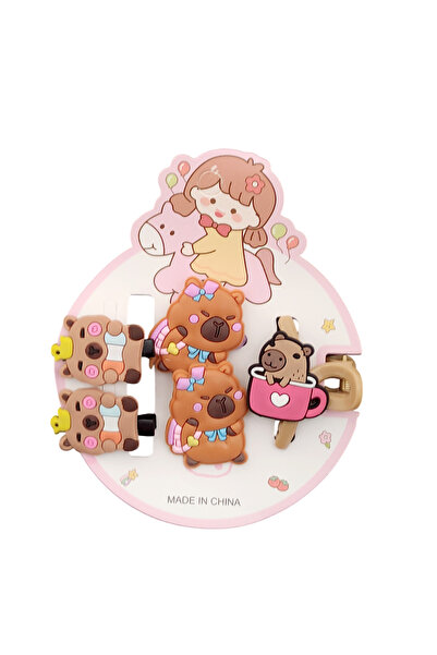 FuryaTedarik Fun Capybara Character Hair Clips for Children