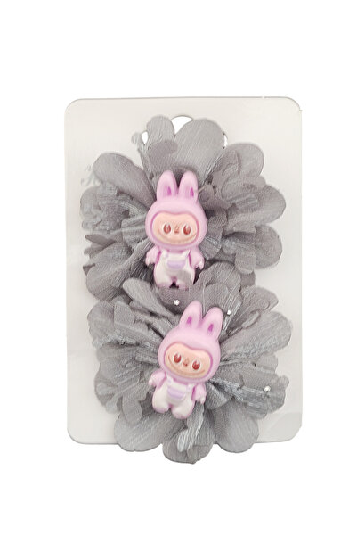 FuryaTedarik Labubu Bow Hair Clip: Set of 2 Clips