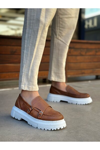 BOA Ba0242 Classic High Sole Tan Men's Shoes with Buckle