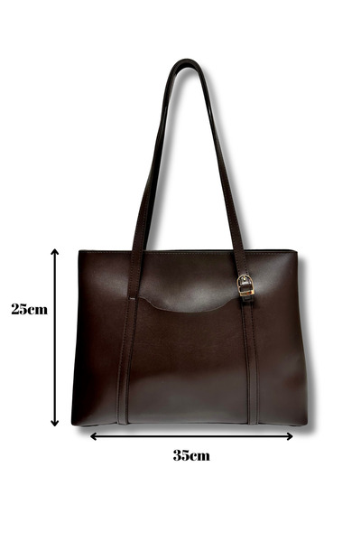 fular & bags Women's Zippered Brown Shoulder and Shoulder Bag