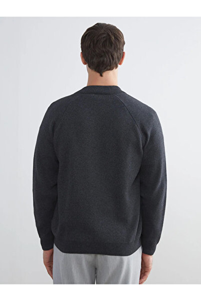 LC Waikiki LCW VisionAntrasit Standart Kalıp Kolej Yaka Erkek Triko Hırka