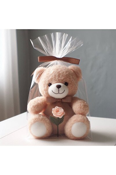Diana Accessory Sevgiliye En Güzel Hediye Peluş Orta Boy Ayıcık 1 Adet Gül he...