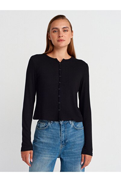 Dilvin Button Detailed Cardigan