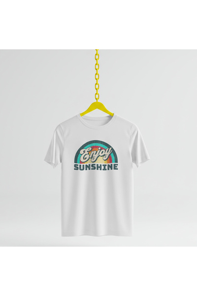 MAGORS Summer Beach. Cool Standard Fit Cotton Women's T-Shirt with Bicycle Necklace