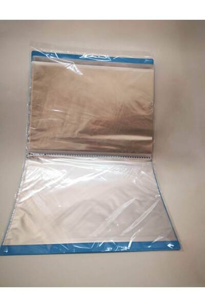 Noki Mavi 80li Sunum Dosyası Plastik Kapaklı Şeffaf Yapraklı