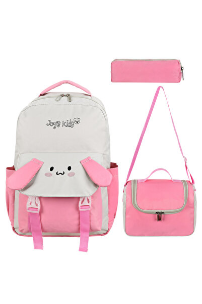 H&D COLLECTİON 3-Piece School Bag Set with Cute Rabbit Design