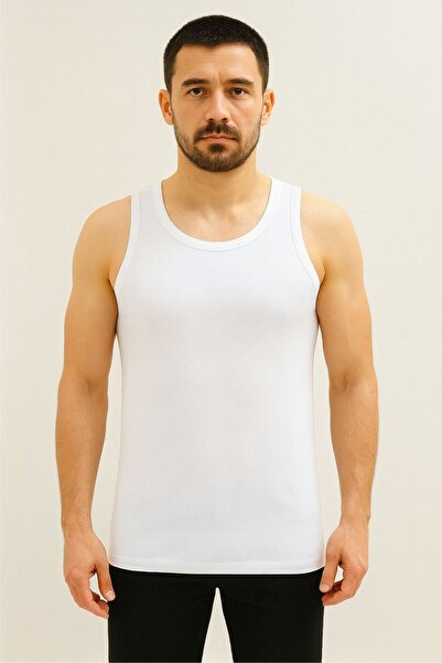 TAVSİYESEVER Men's Ribbed Comfortable Fit Cotton Undershirt 5-Pack