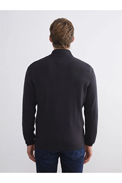 LC Waikiki LCWAIKIKI ClassicAntrasit Standart Kalıp Dik Yaka Erkek Triko Hırka