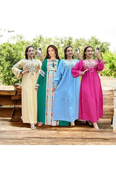 The final touch Set of 4 cotton jalabiyas, suitable for weights up to 90 kg