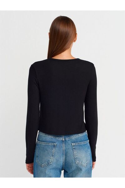 Dilvin Button Detailed Cardigan