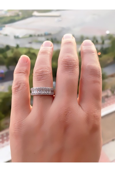 VEGALUXE Steel Baguette Ring